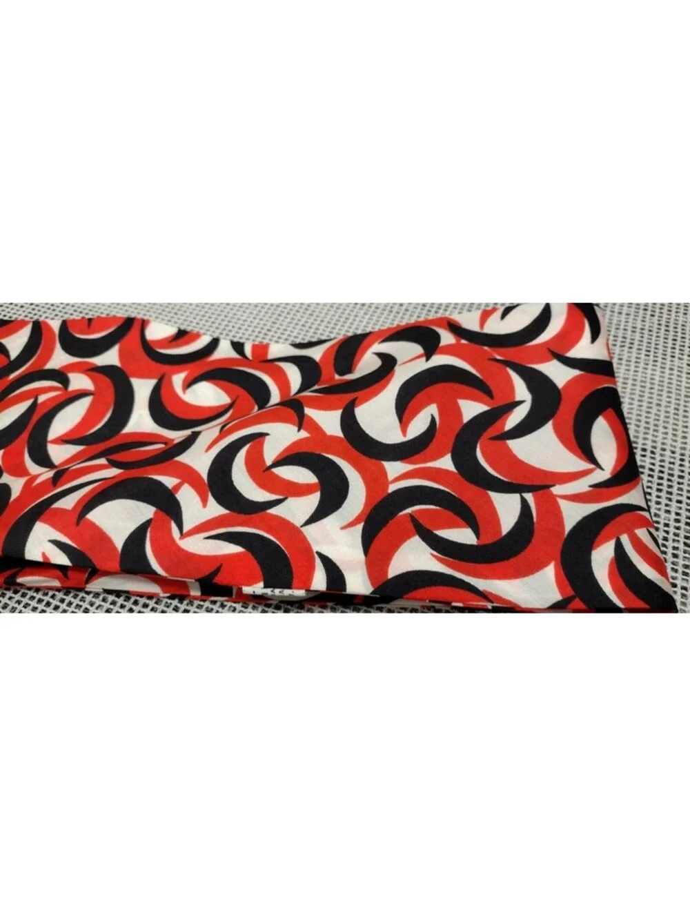 Vintage 1960s Gay Flamboyant Scarf Ray Strauss PSYCHEDELIC Red Black Long Pointy
